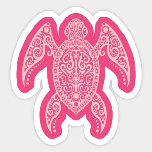 Intricate Pink Sea Turtle Sticker